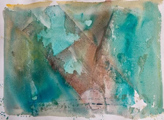 Here's the Rain - Abstract Watercolour Painting by Rene Sandberg